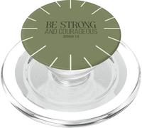 Sé fuerte y valiente Josué 1 9 Versículo de la Biblia PopSockets PopGrip para MagSafe