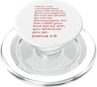 Sé Fuerte y Valiente, Josué 1, Cristiano, Día del Padre PopSockets PopGrip para MagSafe