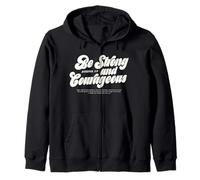 Sé Fuerte y Valiente versículo bíblico Cristiano Josué 1:9 Sudadera con Capucha