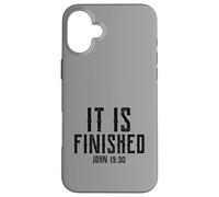 Se ha Terminado Jesús Palabras en Cruz Mens Christian Pascua Carcasa para iPhone 16 Plus