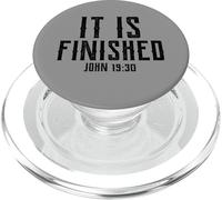 Se ha Terminado Jesús Palabras en Cruz Mens Christian Pascua PopSockets PopGrip para MagSafe