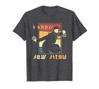 Sé Judío Jitsu Artes Marciales Sentido del Humor Jiu Jitsu Camiseta, Hombre, Jaspeado Oscuro, S