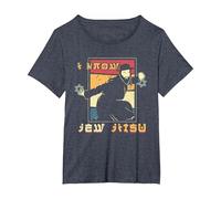 Sé Judío Jitsu Artes Marciales Sentido del Humor Jiu Jitsu Camiseta, Mujer Tallas Grandes, Azul Jaspeado, 5XL Grande