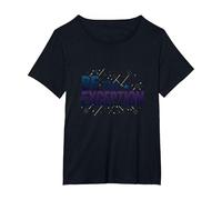 Sé la excepción: tipografía inspiradora Camiseta, Mujer Tallas Grandes, Negro, 2XL Grande