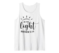 Sé la luz Cristiana Hombres y Mujeres Agradecidos Camiseta sin Mangas