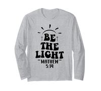 Sé la luz Cristiana Hombres y Mujeres Agradecidos Manga Larga