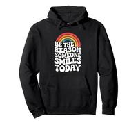 Sé la razón por la Que Alguien sonríe Amabilidad Groovy Rainbow Retro Sudadera con Capucha