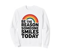 Sé la razón por la Que Alguien sonríe Amabilidad Positive Rainbow Retro Sudadera