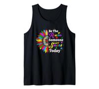 Sé la razón por la Que Alguien sonríe Hoy Girasol Autismo Camiseta sin Mangas