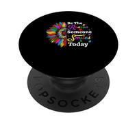 Sé la razón por la Que Alguien sonríe Hoy Girasol Autismo PopSockets PopGrip Adhesivo