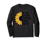 Sé la razón por la Que Alguien sonríe Hoy Girasol Inspirador Manga Larga