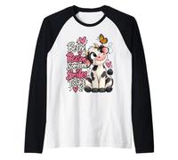 Sé la razón por la Que Alguien sonríe Hoy Linda Vaca Camiseta Manga Raglan