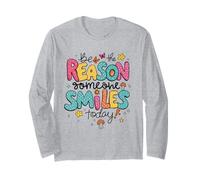Sé la razón por la Que Alguien sonríe Hoy Mensaje de bondad Positiva Manga Larga