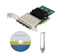 SE LGI350A 4FB PCI - E X4 Adaptador de Servidor de Fibra Gigabit de 4 Puertos, Tarjeta de Red I350AM4, Tarjeta Ethernet de Alto Rendimiento con 4 Ranuras SFP, Soporte de