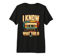 Sé lo Que es, Esta Divertida Fiesta Vintage de los 80 con Cassette Retro Camiseta Premium