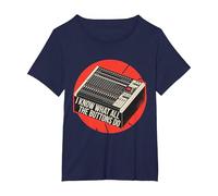 Sé lo Que Hacen Todos los Botones Audio Sound Engineer Music Camiseta, Mujer Tallas Grandes, Azul Marino, 3XL Grande