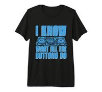 Sé lo Que Hacen Todos los Botones, Discos de Vinilo, Disc Jockey Camiseta Premium
