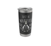Sé lo que quieras, gordinflón unicornio tapir Vaso térmico de acero inoxidable de doble pared