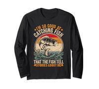 Se me da Muy Bien Pescar, Divertido Humor de Pesca con Pescadores Manga Larga