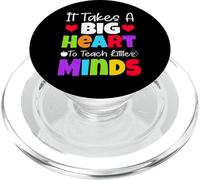 Se Necesita un Gran corazón para enseñar a Little Minds Teacher PopSockets PopGrip para MagSafe