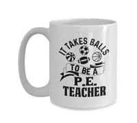 Se Necesitan Agallas Para Ser Profesor De Educación Física Taza Cerámica Tazas Con Asa Taza De Café 330Ml Para Amigo Café Zumo