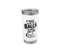 Se necesitan muchas pelotas para jugar al golf como yo lo hago golf divertido Vaso térmico de acero inoxidable de doble pared