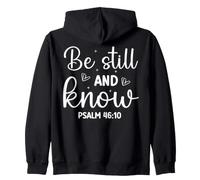 Sé Paciente Y Conoce SALMO 46:10 Mensaje Motivacional Sudadera con Capucha