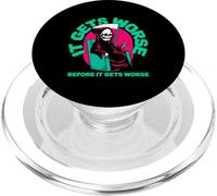 Se Pone Peor Antes de Que empeore (Declaración Divertida y gráfico) PopSockets PopGrip para MagSafe