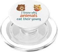 Sé por qué los Animales se comen a su Joven crianza Divertida PopSockets PopGrip para MagSafe