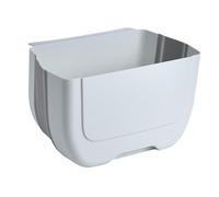 Se puede plegar la basura, se puede montar en la pared, bandeja de basura plegable montada en la pared para ahorrar espacio, sobre la basura de la puerta para cocina, baño y dormitorio, ideal para