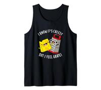 Sé Que es cursi Pero me Siento rallado Divertido Juego de Palabras con Queso Camiseta sin Mangas