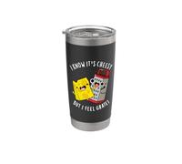 Sé que es cursi pero me siento rallado divertido juego de palabras con queso Vaso térmico de acero inoxidable de doble pared