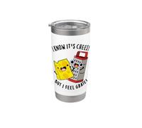 Sé que es cursi pero me siento rallado divertido juego de palabras con queso Vaso térmico de acero inoxidable de doble pared
