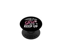 Sé Que Juego como una Chica Trato de Mantenerse al día - Golfista Amante del Golf PopSockets PopGrip Adhesivo