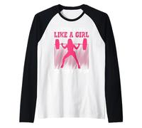 Sé Que me levanto como una Chica Trato de Mantenerse al día Camiseta Manga Raglan