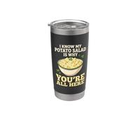 Sé que mi ensalada de papas es la razón por la que estás aquí Vaso térmico de acero inoxidable de doble pared