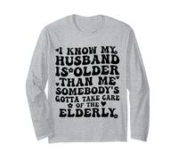 Sé Que mi Esposo es Mayor Alguien Tiene Que cuidarse Manga Larga
