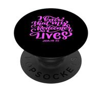 Sé Que mi Redentor Vive versículo bíblico Mujeres PopSockets PopGrip Adhesivo