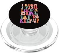 Sé que pesco como una chica Trato de mantener el colorido Groovy PopSockets PopGrip para MagSafe
