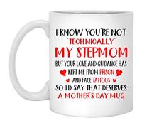 Sé Que Técnicamente No Eres Mi Madrastra Tazas De Desayuno Duradero Mug Divertido Tazas De Cerámica Para Espresso Oficina Bebidas Frías Y Calientes Leche 330Ml