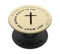 Sé quien Dios te ha Llamado a ser con fe PopSockets PopGrip Adhesivo