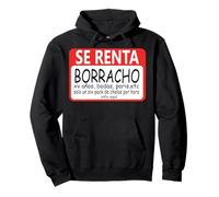 Se Renta Borracho Mexican Badass Slang Words Mexico Chicano Sudadera con Capucha