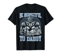 Sé Respetuoso con papá Hombre Lobo Vaquero Camiseta