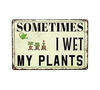 Se Riegan Plantas En Macetas, A Veces Mojo Mis Plantas Cartel De Chapa Divertida Metal Cartel Retro Letrero De Estaño para Cafetería Cocina Tienda