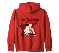 SÉ Siempre TU Propia Animadora Motivacional con Texto Negro Sudadera con Capucha