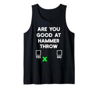 ¿Se te da Bien lanzar martillos sí o no? - Funny Hammer Throw Camiseta sin Mangas