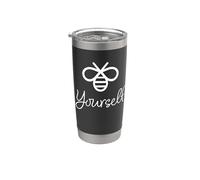Sé tú mismo divertido, lindo abejorro, adorable y agradable abeja Vaso térmico de acero inoxidable de doble pared