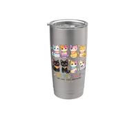 Sé tú mismo, nos gustas de todos modos, gato divertido e inclusivo Vaso térmico de acero inoxidable de doble pared