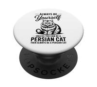 Sé un Gato Persa Gato Persa Divertido PopSockets PopGrip Adhesivo