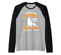 Sé un león Marino Camiseta Manga Raglan